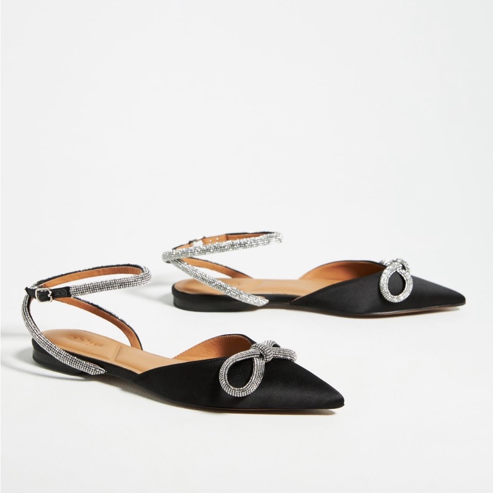 Bibi Lou Bow Flats 38 (7.5) worn once